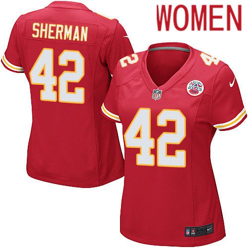 Women Kansas City Chiefs #42 Anthony Sherman Nike Red Game Player NFL Jersey->women nfl jersey->Women Jersey